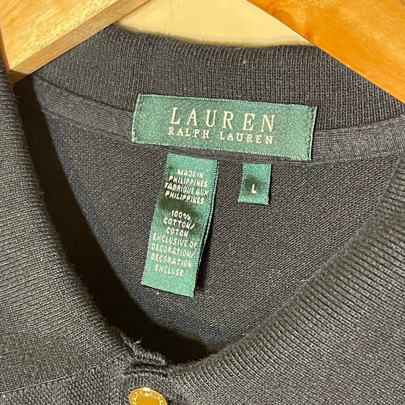 RL Black Polo Shirt with Logo - Picture 5 of 8